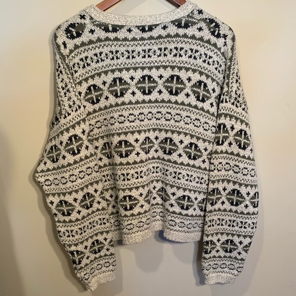 J'Ma Plum Women’s Vintage Green Sweater Size L 90s - Picture 2 of 4